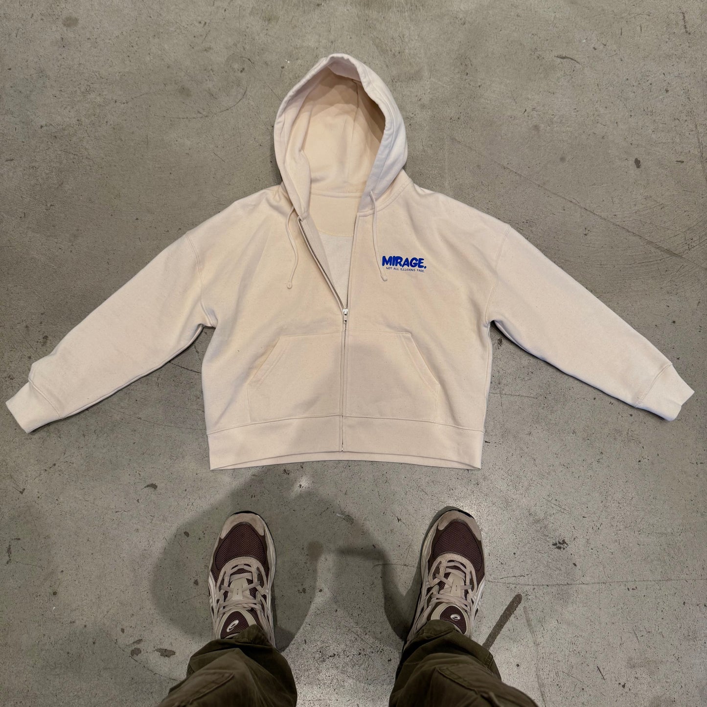 Hoodie Zippé Beige - Mirage